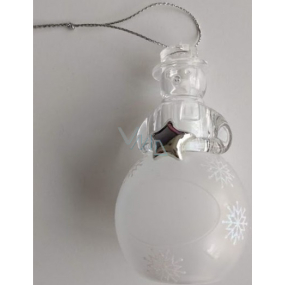 Albi Shining Christmas ornament on a tree Snowman snowflakes without sticker 8 cm