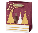 BSB Luxury gift paper bag 23 x 19 x 9 cm Christmas with trees VDT 439-A5