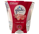 Glade I Love You scented candle in glass, burning time up to 32 hours 129 g