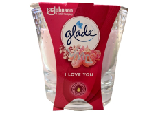 Glade I Love You scented candle in glass, burning time up to 32 hours 129 g
