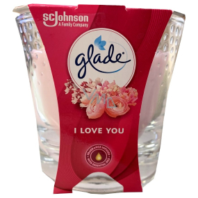 Glade I Love You scented candle in glass, burning time up to 32 hours 129 g