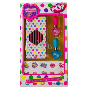 Pop Girls 2x Nail Polish 11.4 ml + hair dryer + stickers, cosmetic set