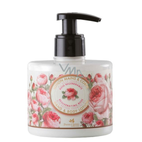 Panier des Sens Rose regenerating, soothing body and hand lotion dispenser 300 ml