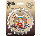 Nekupto Hobby 3-in-1 opener, coaster, magnet Passionate Athlete 10 cm
