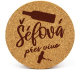 Nekupto Cork coaster Head over wine 10 cm