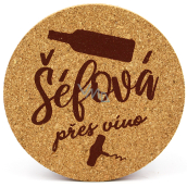 Nekupto Cork coaster Head over wine 10 cm