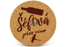 Nekupto Cork coaster Head over wine 10 cm