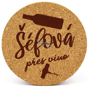 Nekupto Cork coaster Head over wine 10 cm