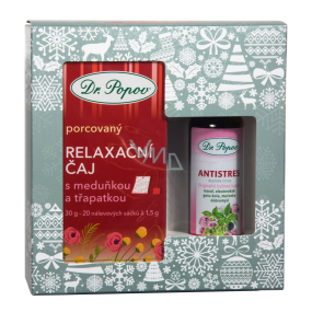 Dr. Popov Relax Antistress original herbal drops 50 ml + Relaxing tea with lemon balm and coneflower, 30 g, 1.5 gx 20 tea bags, Christmas gift set