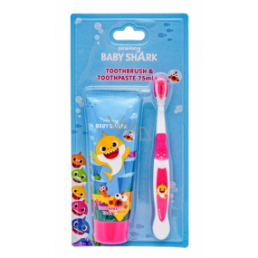 Pinkfong Baby Shark Toothpaste for Children 75 ml + soft toothbrush, cosmetic set