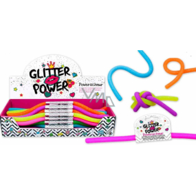 Power Cord elastic plastic, which is expandable up to 2 meters! glitter - pink