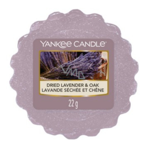 Yankee Candle Dried Lavender & Oak - Dried lavender and oak fragrant wax for aroma lamps 22 g