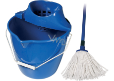 Spokar Cleaning kit Cotton bucket, wringer, mop Blue 1 set