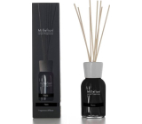 Millefiori Milano Natural Nero - Black Diffuser 250 ml + 8 stalks 30 cm long for medium-sized spaces lasts at least 3 months