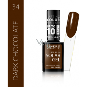 Revers Solar Gel gel nail polish 34 Dark Chocolate 12 ml