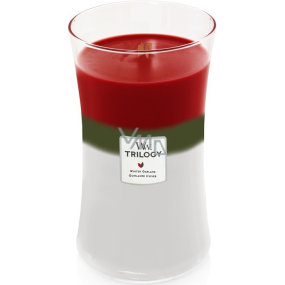 WoodWick Trilogy Winter Garland - Winter garland scented candle with wooden wick and lid glass large 609 g