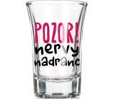 Nekupto Laughter glass gift shot Beware of nerves on dranc 0.04 l