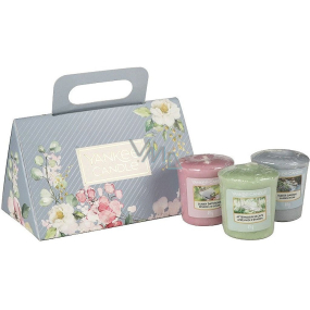 Yankee Candle Garden Hideaway Afternoon Escape - Sunny Daydream - Snow? on a sunny day + Water Garden - Water garden scented votive candle 3 x 49 g, spring gift set