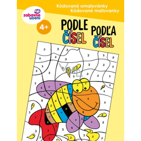 Ditipo Coded coloring book by numbers for children 4+ 32 pages