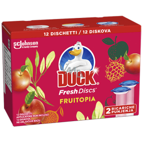 Duck Fresh Discs Fruitopia WC gel for hygienic cleanliness and freshness of your toilet refill 2 x 36 ml