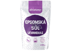 Allnature Epsom salt Magnesium, Sulphate and Lavender in the bath relaxes muscles, relieves stress, detoxifies the body 1000 g