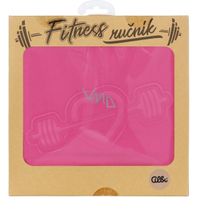 Albi Fitness towel Heart pink 90 x 50 cm