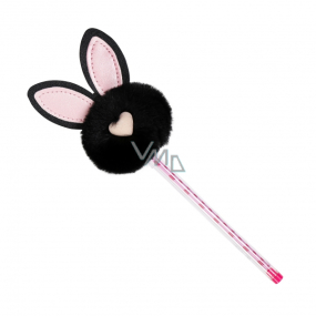 Albi Ballpoint pen with pompom Black bunny