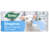 This Ellegance Blue Decor Fine Toilet Paper 156 shreds 3 ply 8 pieces
