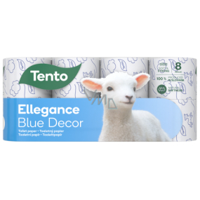 This Ellegance Blue Decor Fine Toilet Paper 156 shreds 3 ply 8 pieces