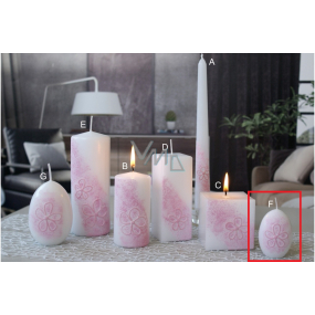 Lima Flower candle light pink egg small 60 x 90 mm 1 piece