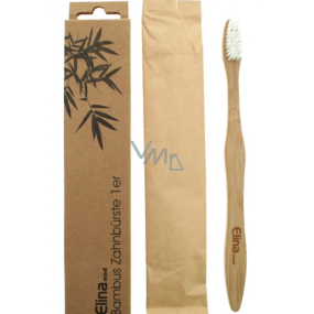 Elina Med Bambus Medium medium vegan, recyclable, eco toothbrush with bamboo handle