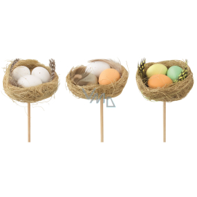 Nest with eggs 5.5 cm + skewers of different colors 1 piece