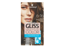 Schwarzkopf Gliss Color Hair Dye 6-16 Cool Pearly Brown 2 x 60 ml