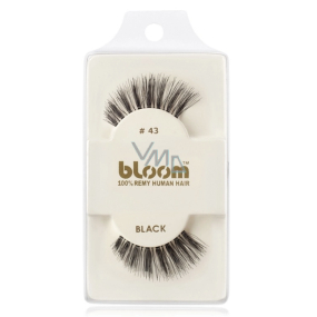 Bloom Natural sticky lashes from natural hair curled black No.043