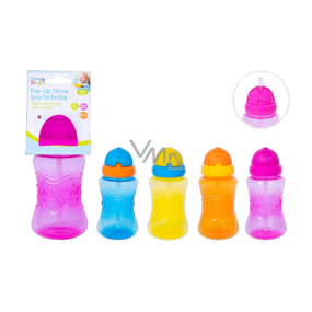 First Step 6+ bottle with straw for children green 310 ml