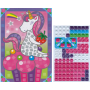 Mosaic with three-dimensional pieces Unicorn 17 x 31 cm