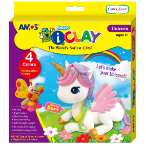 Amos I-Clay Modeling drying compound Unicorn 4 colors x 18 g