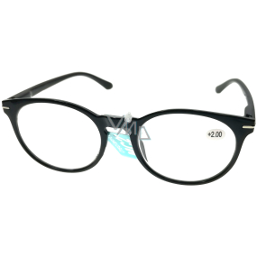 Berkeley Reading glasses +2.0 plastic black, round glass 1 piece MC2171