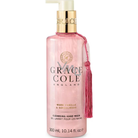 Grace Cole Warm Vanilla & Santalwood - Warm vanilla and sandalwood cleansing liquid hand soap dispenser 300 ml