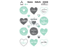 Arch Home Labels Home Labels stickers Made with love 12 x 18 cm