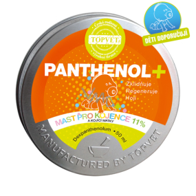 Topvet Panthenol + Ointment 11% for infants and mothers regenerates inflamed, irritated and sore baby skin 50 ml