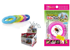Trixline Repellent waterproof bracelet - rubber band against ticks with citriodiol 1 piece, TR 352 random color selection