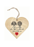Bohemia Gifts Wooden decorative heart with print I still love you 12 cm