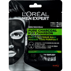 Loreal Paris Men Expert Pure Charcoal Cleansing Textile Face Mask for Men 30 g