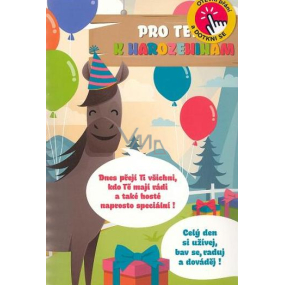 Albi Playing card with effect for children's birthday with animals 14.8 x 21 cm