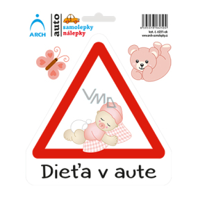 Arch Car sticker Child in car - toddler girl SK 15 x 17.5 cm