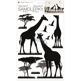 Black giraffe wall sticker 24 x 42 cm