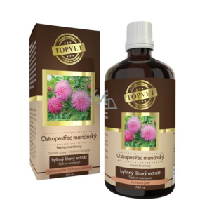 Topvet Milk Thistle Herbal Alcohol Extract, protects and regenerates liver tissue, for digestive disorders, dietary supplement 100 ml