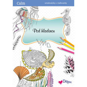 Ditipo Calm Underwater relaxation coloring book A4 32 pages
