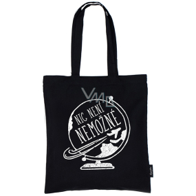 Nekupto Neplastuj Shopping Bag Cotton, Nothing is Impossible 38 x 40 x 10 cm